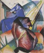 Franz Marc Two Horses,Red and Blue (mk34) Spain oil painting artist